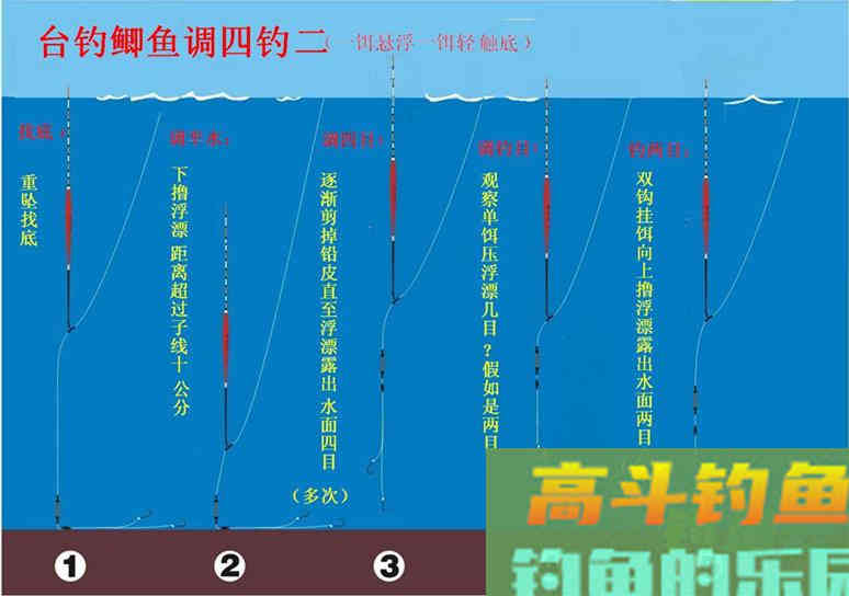 台钓浮漂的调钓原理和调漂方法